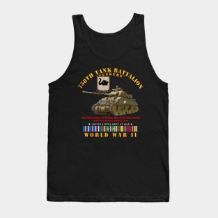 758th Tank Battalion - Tuskers w Tank WWII  EU SVC Tank Top